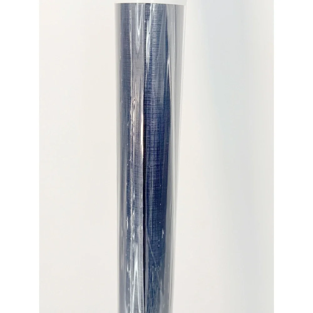 Bella Lux Luxe Heavy Weight Gift Wrap Navy Blue Textured Grid 30 SqFt 109-14